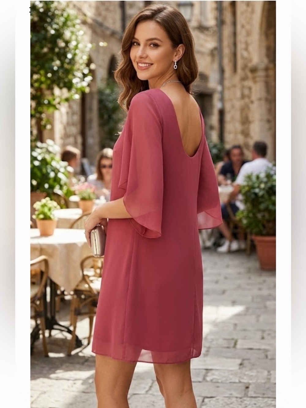 Grace Karin Rose Pink Mini Shift Dress